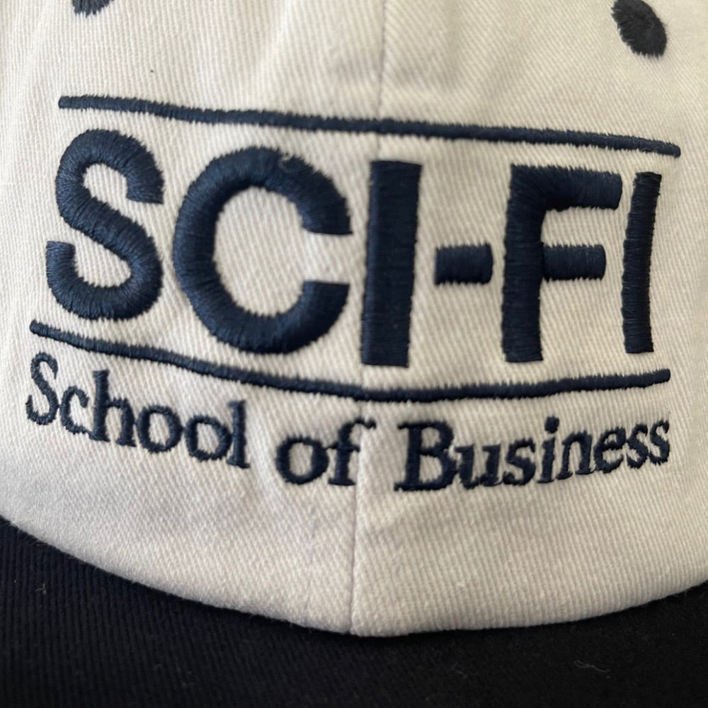 Sci-Fi Fantasy School of Business Hat -White/Navy