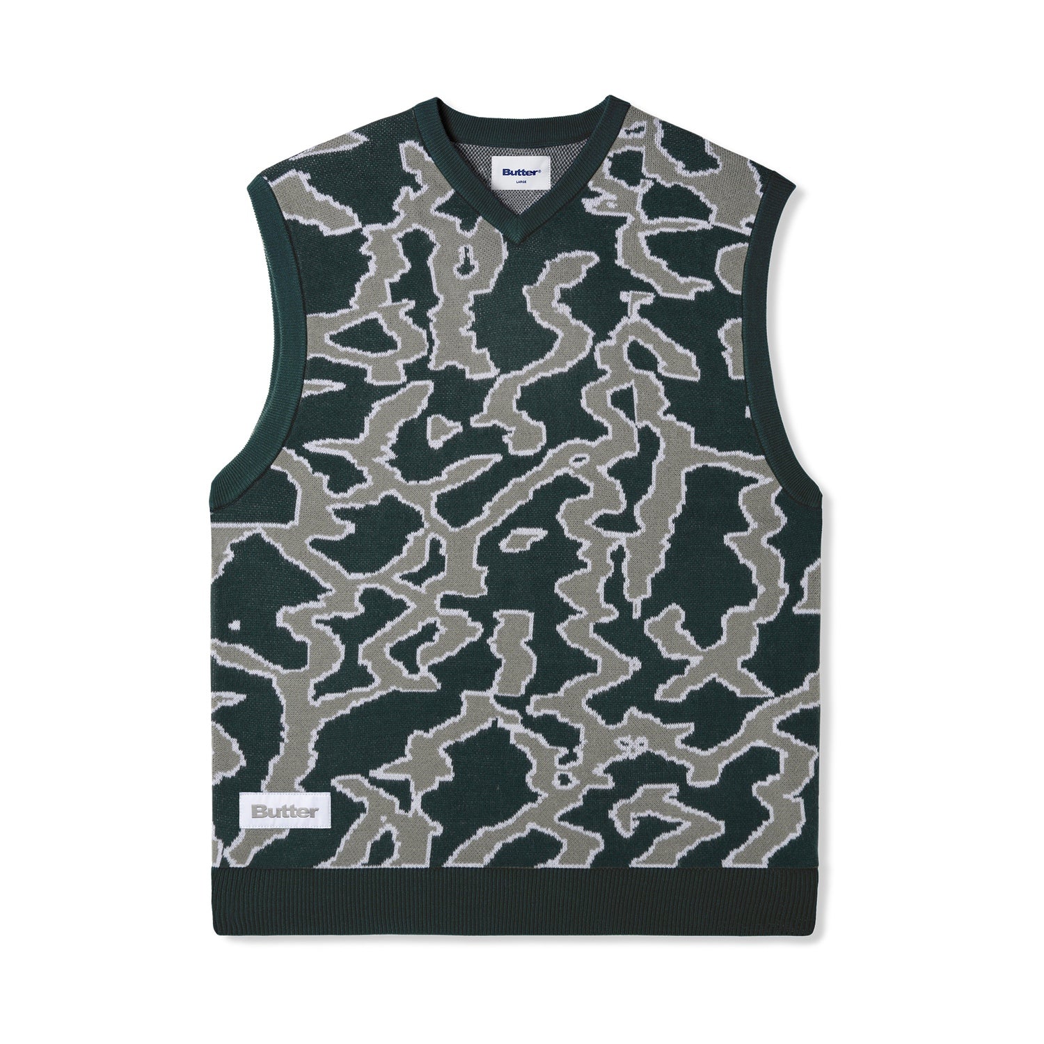 Butter Goods Surge Knitted Vest Forest