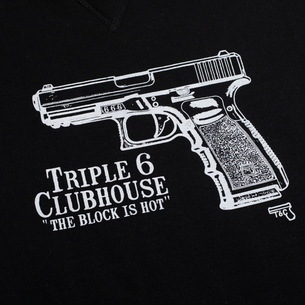 Triple Six Clubhouse Block Crewneck Black